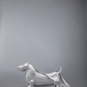 SILVER BABY HECTOR BAG IN PEBBLE GRAIN LEATHER