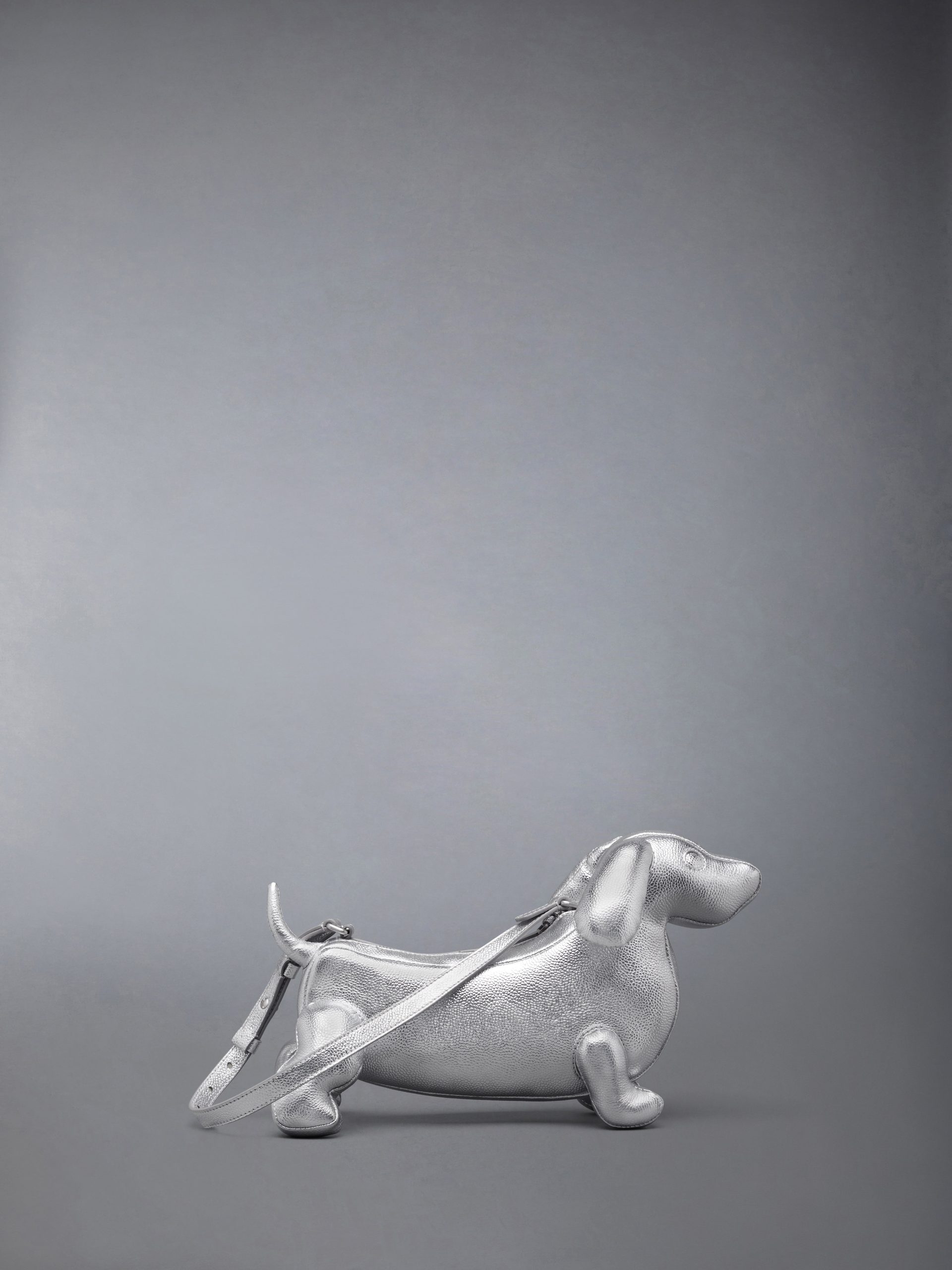 SILVER BABY HECTOR BAG IN PEBBLE GRAIN LEATHER - Image 3