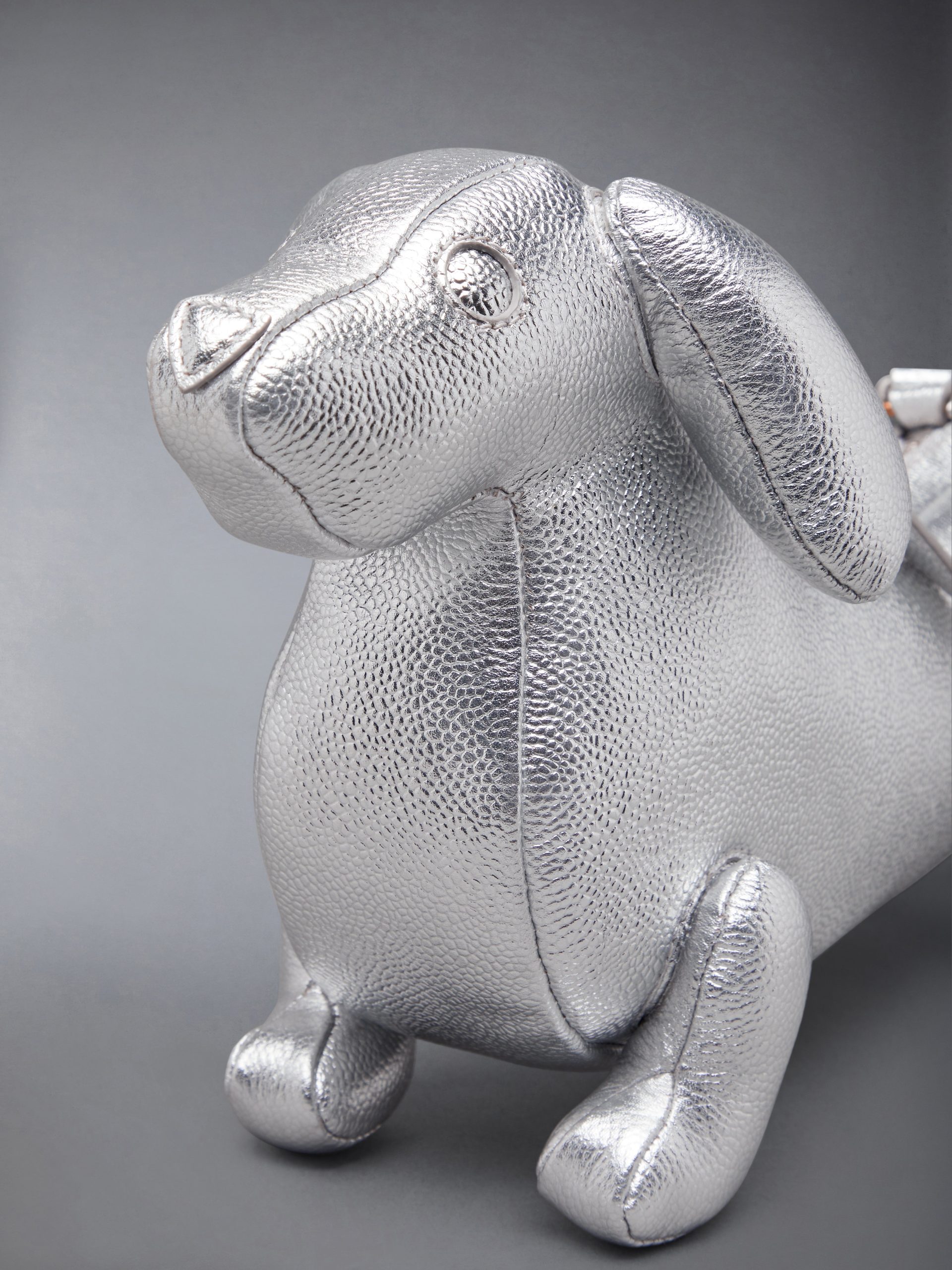 SILVER BABY HECTOR BAG IN PEBBLE GRAIN LEATHER - Image 6