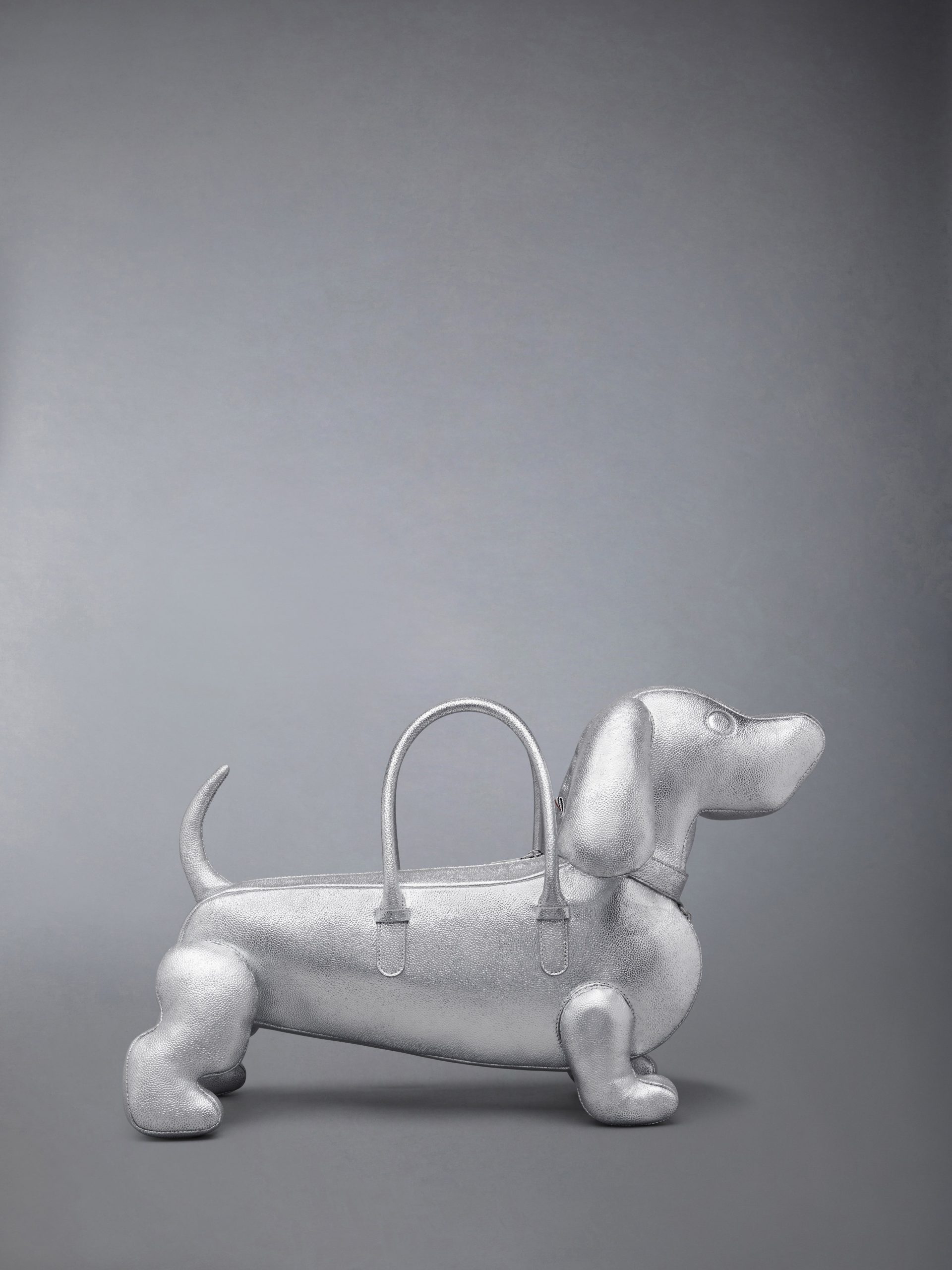 SILVER HECTOR BAG IN PEBBLE GRAIN LEATHER - Image 3