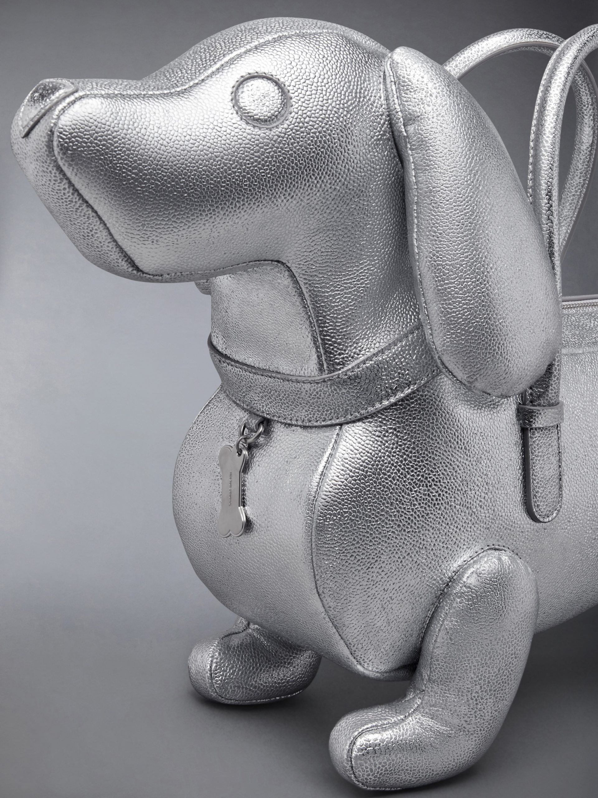 SILVER HECTOR BAG IN PEBBLE GRAIN LEATHER - Image 6