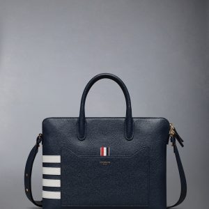 PEBBLE GRAIN 4-BAR SLIM BRIEFCASE