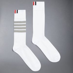 Lightweight Cotton 4-Bar Mid Calf Socks