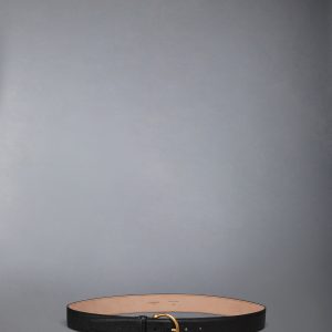 PEBBLE GRAIN ROUND BUCKLE BELT