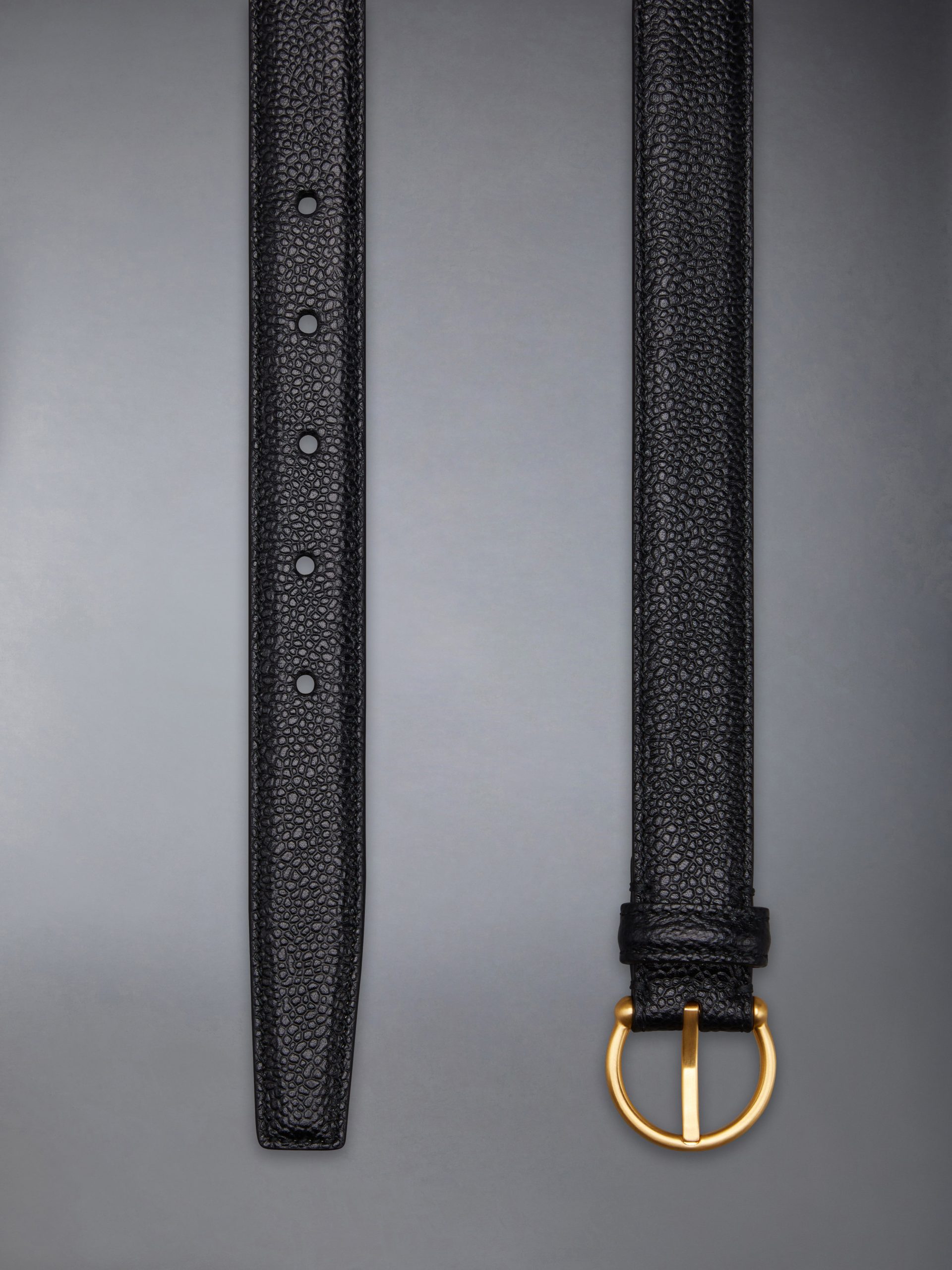 PEBBLE GRAIN ROUND BUCKLE BELT - Image 3