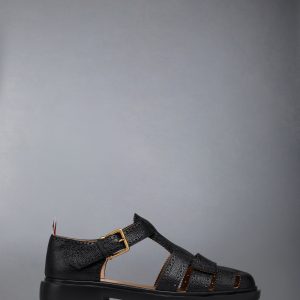 PEBBLE GRAIN LEATHER FISHERMAN SANDAL