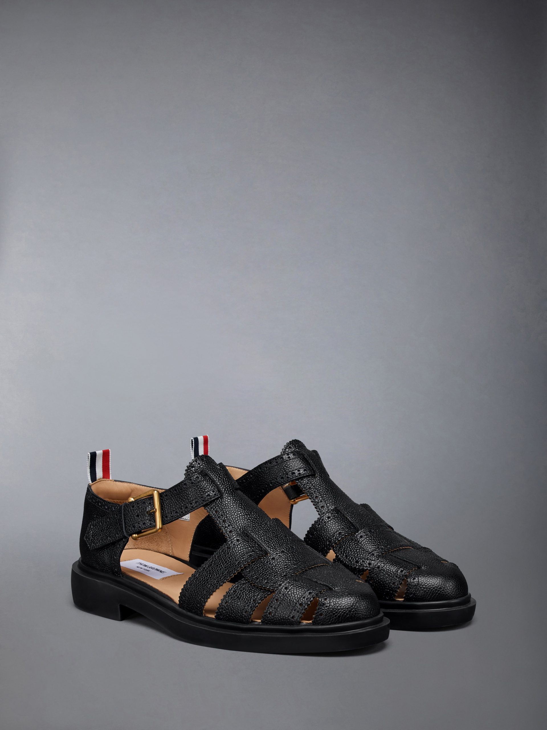 PEBBLE GRAIN LEATHER FISHERMAN SANDAL - Image 2