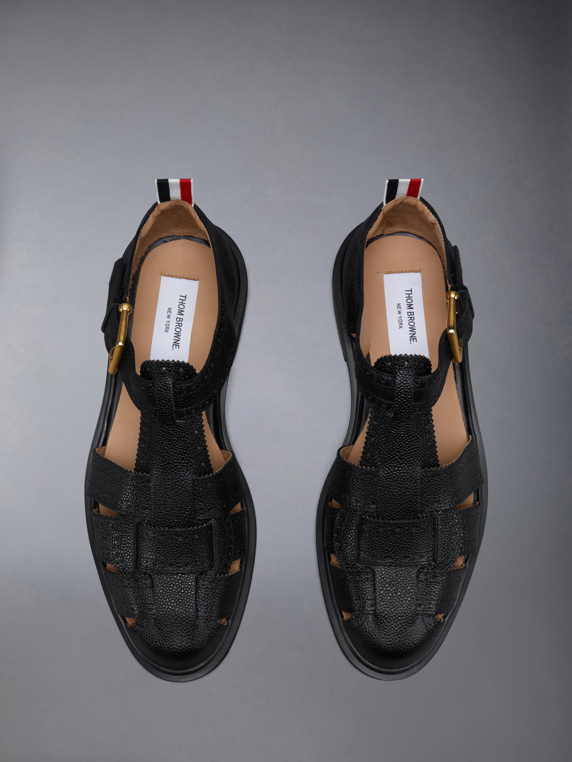 PEBBLE GRAIN LEATHER FISHERMAN SANDAL - Image 5