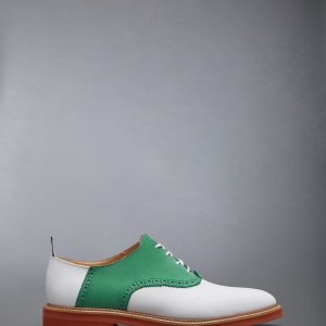 NUBUCK RUBBER SOLE SADDLE SHOE