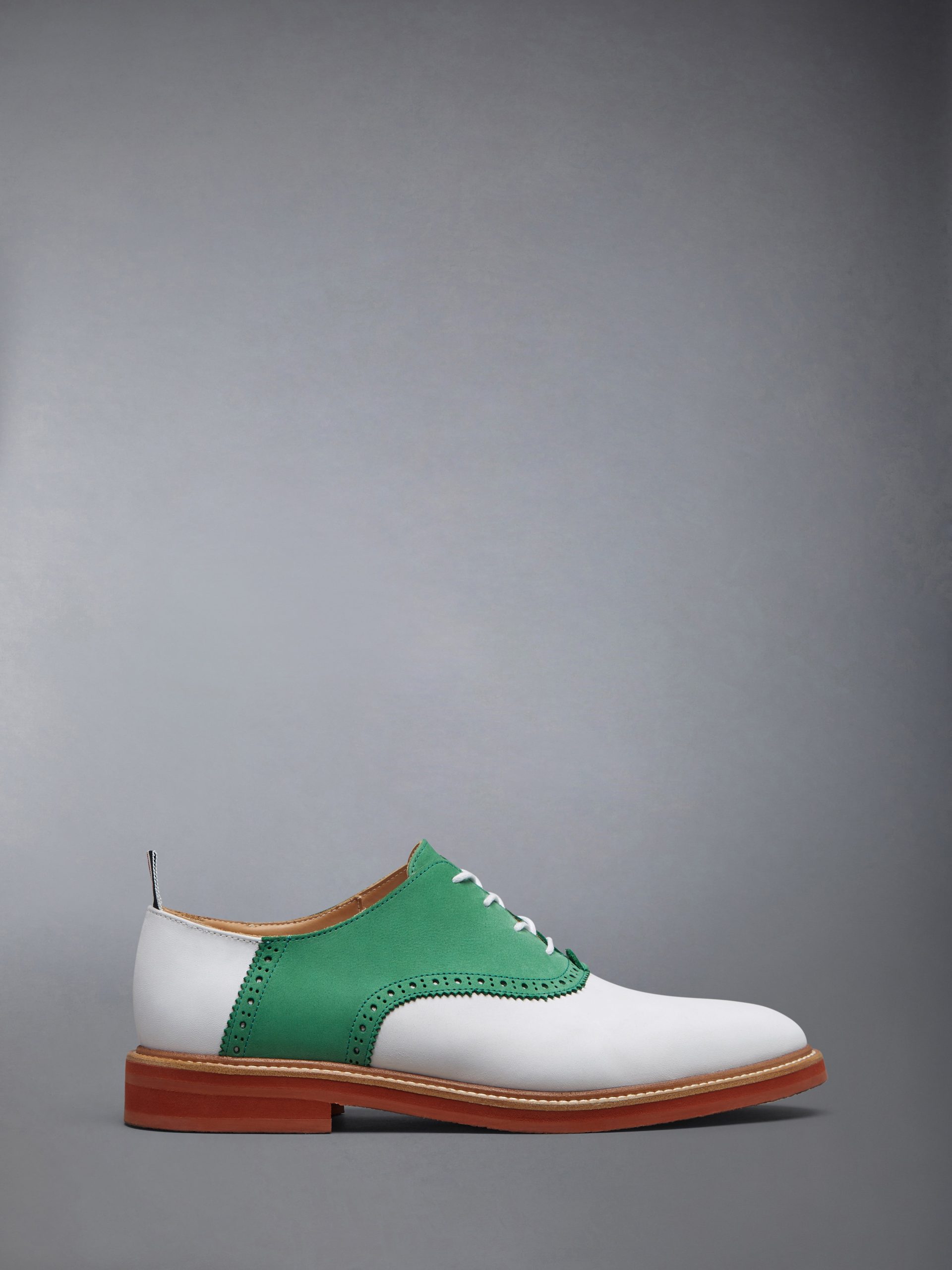 NUBUCK RUBBER SOLE SADDLE SHOE