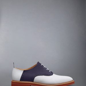 NUBUCK RUBBER SOLE SADDLE SHOE