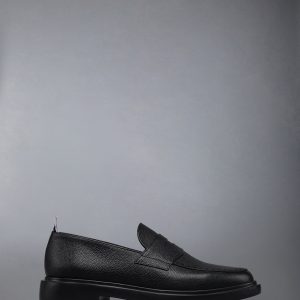 PEBBLE GRAIN LIGHTWEIGHT RUBBER SOLE PENNY LOAFERS