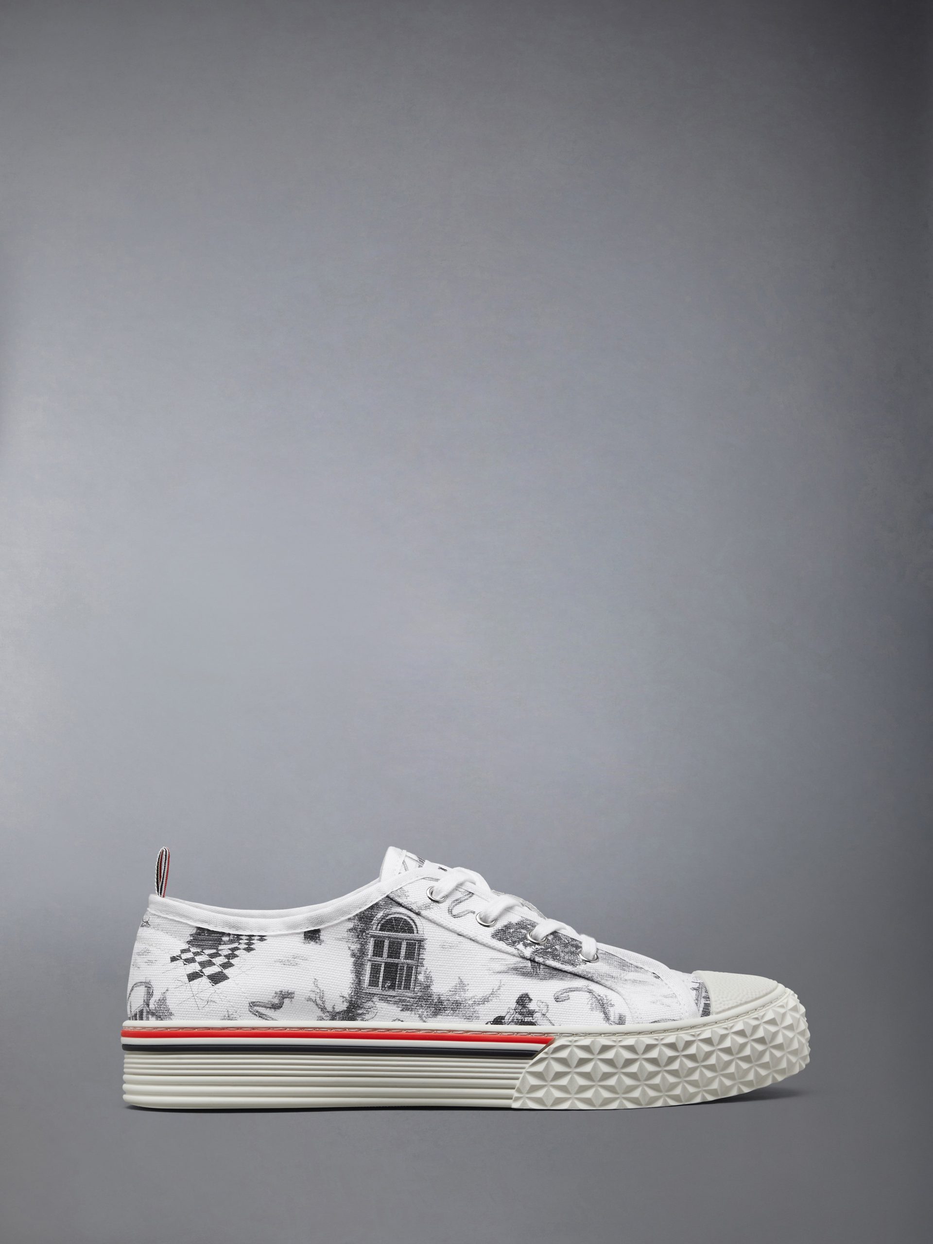 CANVAS HECTOR TOILE LOW TOP SNEAKERS