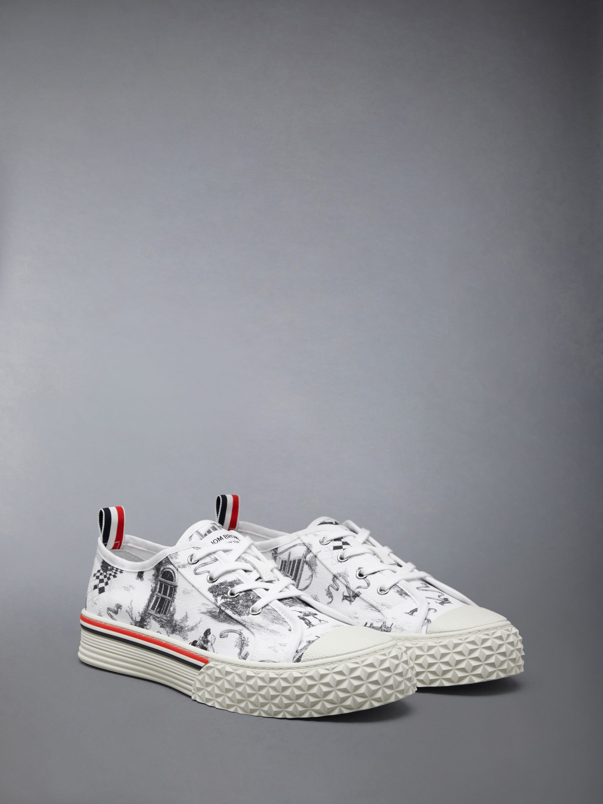 CANVAS HECTOR TOILE LOW TOP SNEAKERS - Image 2