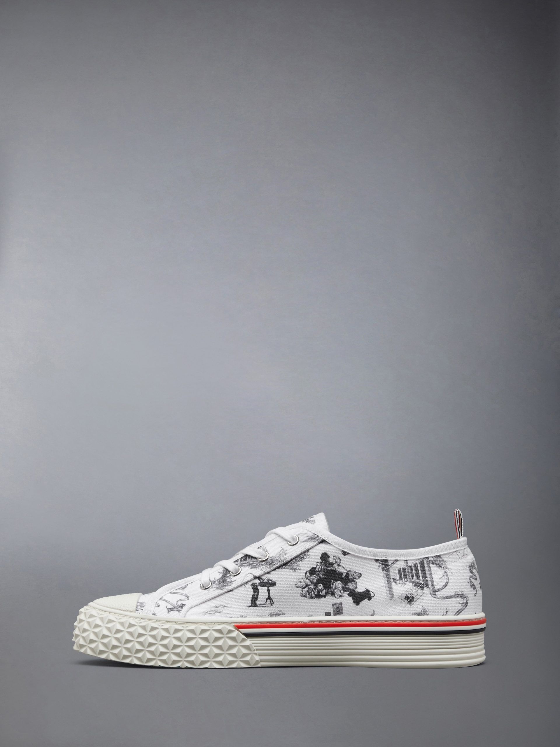 CANVAS HECTOR TOILE LOW TOP SNEAKERS - Image 3
