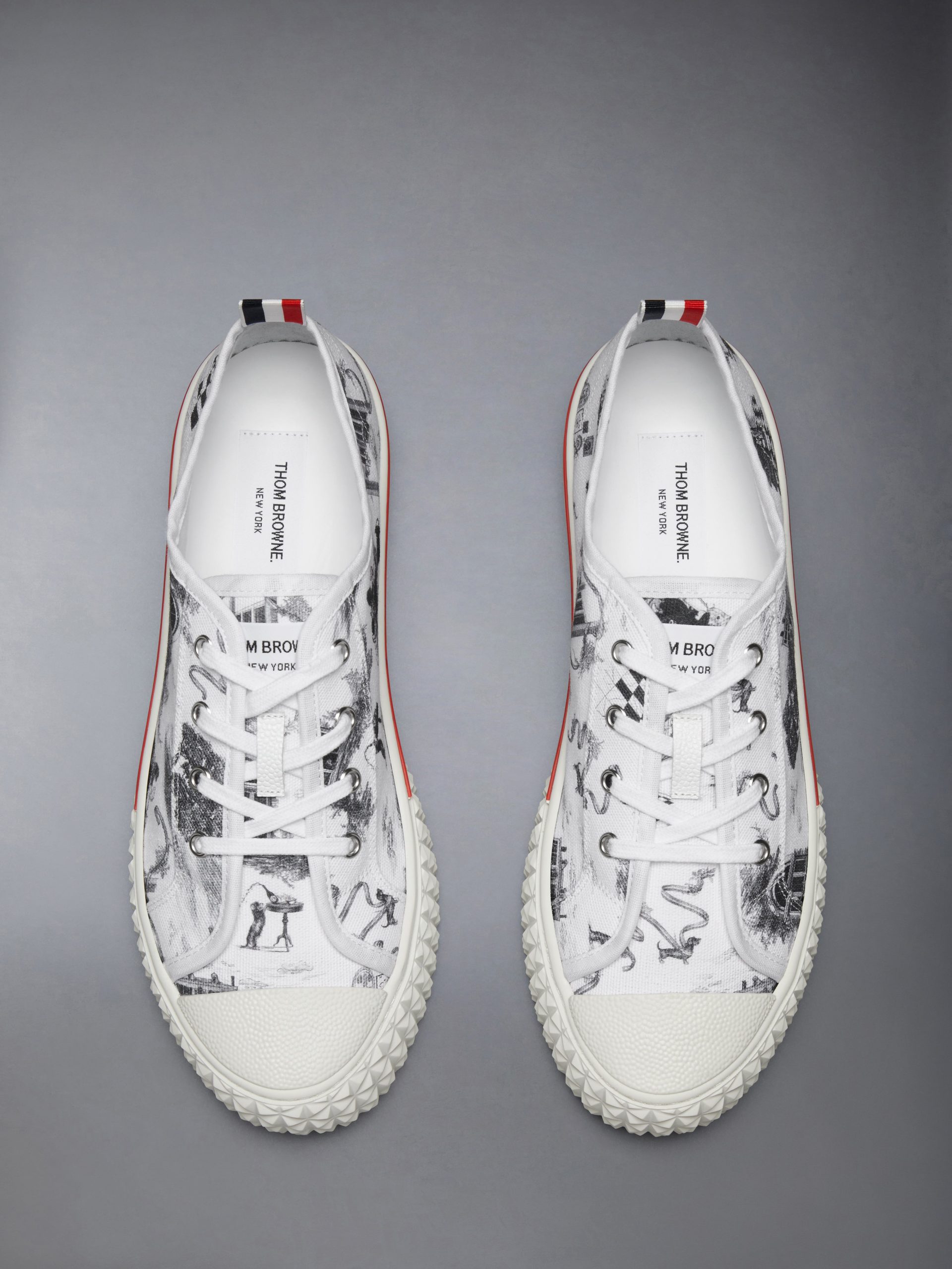 CANVAS HECTOR TOILE LOW TOP SNEAKERS - Image 4