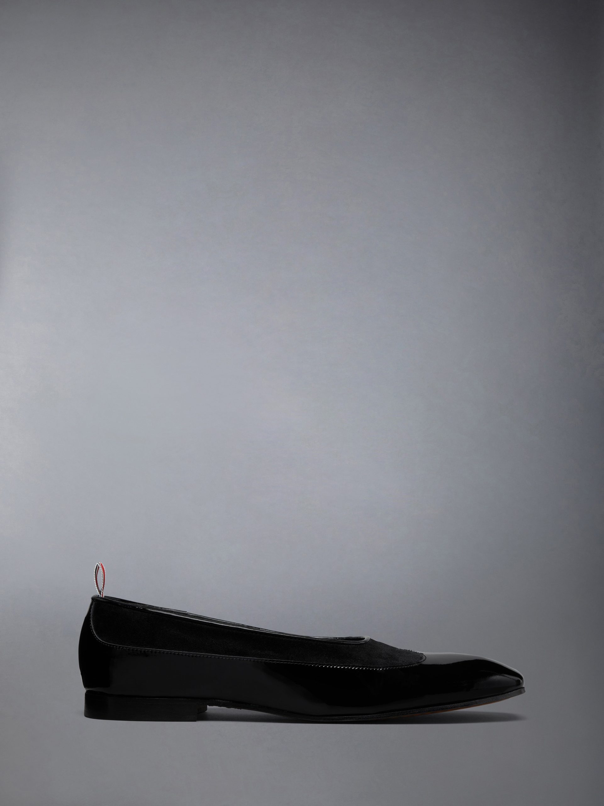 SOFT PATENT CALF SUEDE OPERA BALLERINA