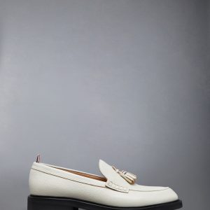 PEBBLE GRAIN RWB RUBBER SOLE TASSEL LOAFER