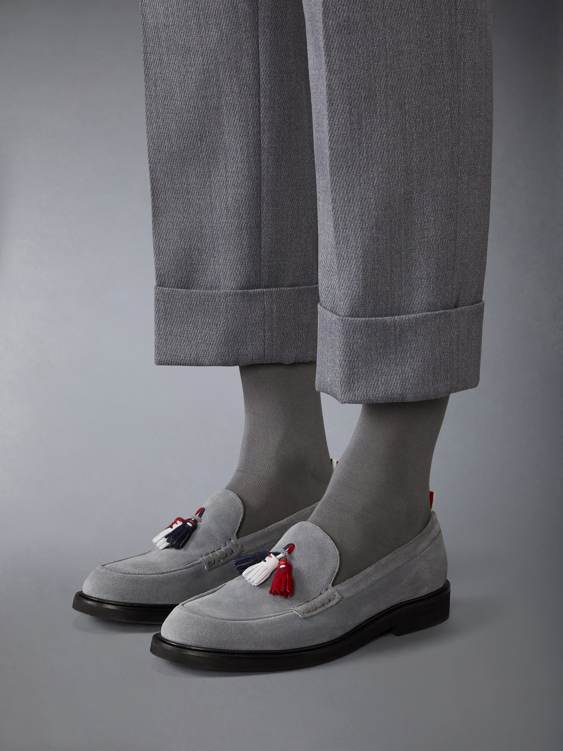 CALF SUEDE RWB TASSEL LOAFER - Image 4