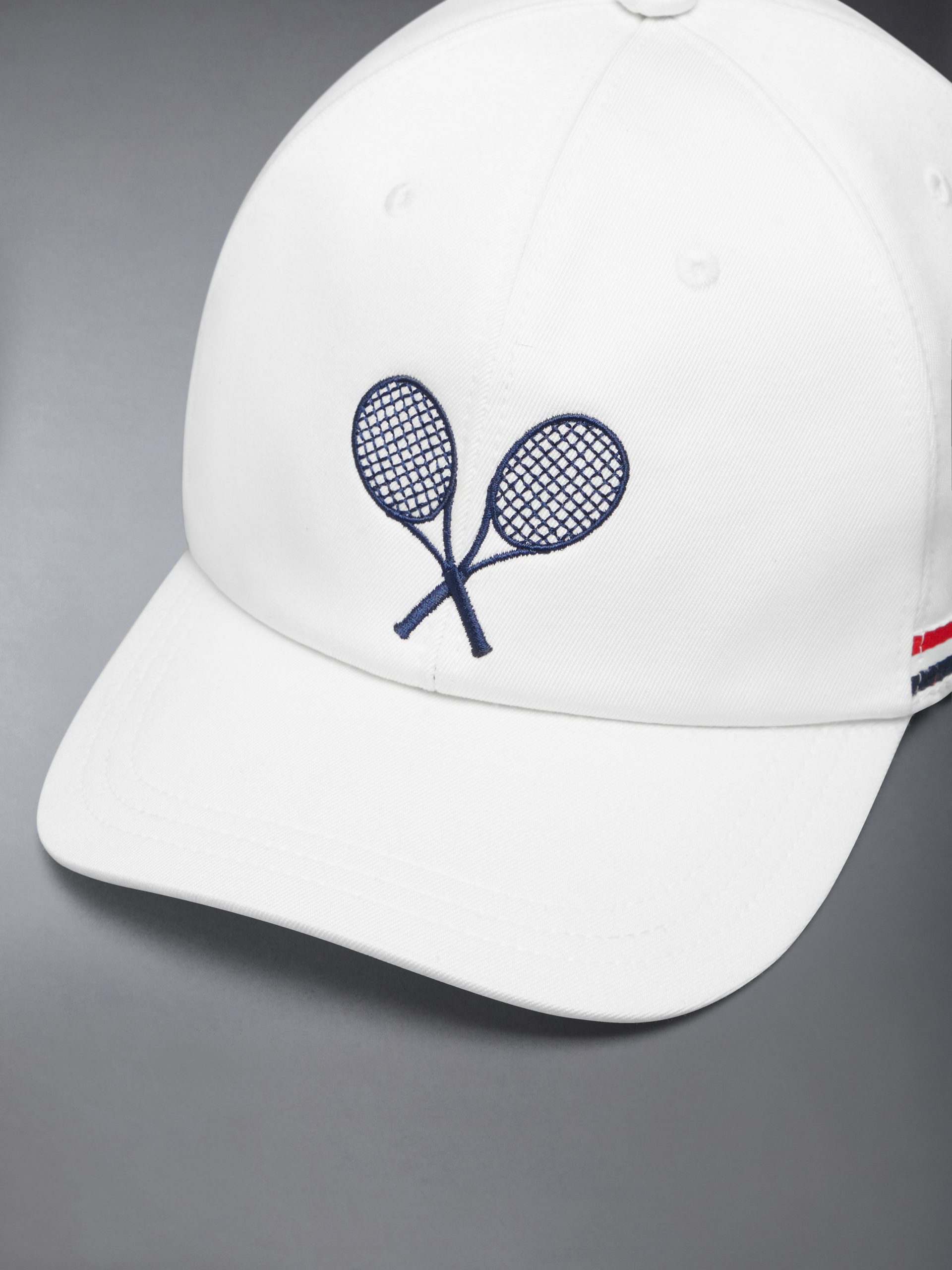 COTTON TWILL TENNIS RACQUET EMBROIDERY BASEBALL CAP - Image 5