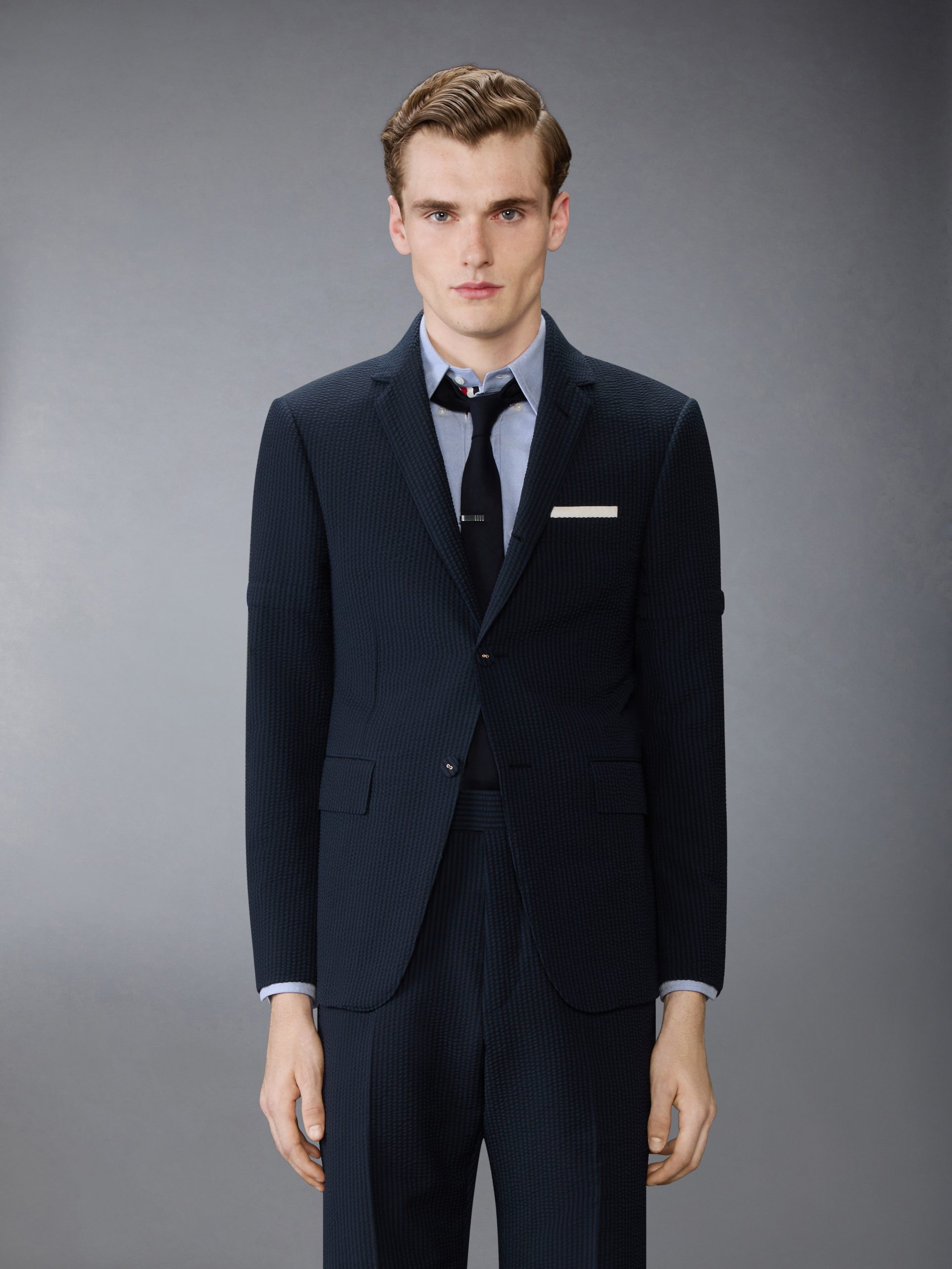 WOOL SEERSUCKER ARMBAND UNCONSTRUCTED SPORTCOAT