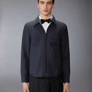 POLY TWILL ECO FILLED QUILTED OVERSIZE SHIRT