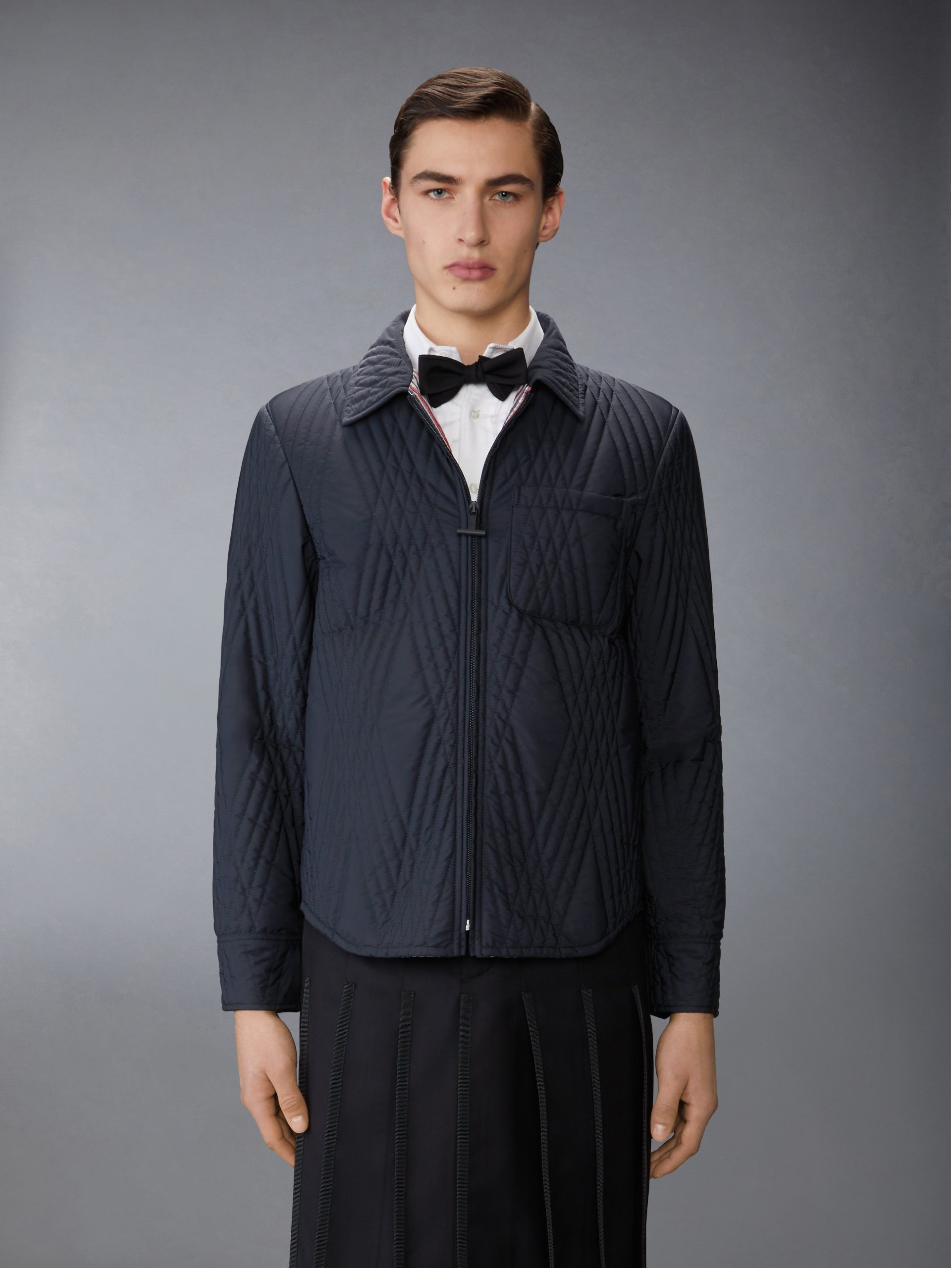 POLY TWILL ECO FILLED QUILTED OVERSIZE SHIRT