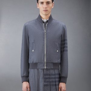 FLANNEL 4-BAR KNIT RIB BLOUSON