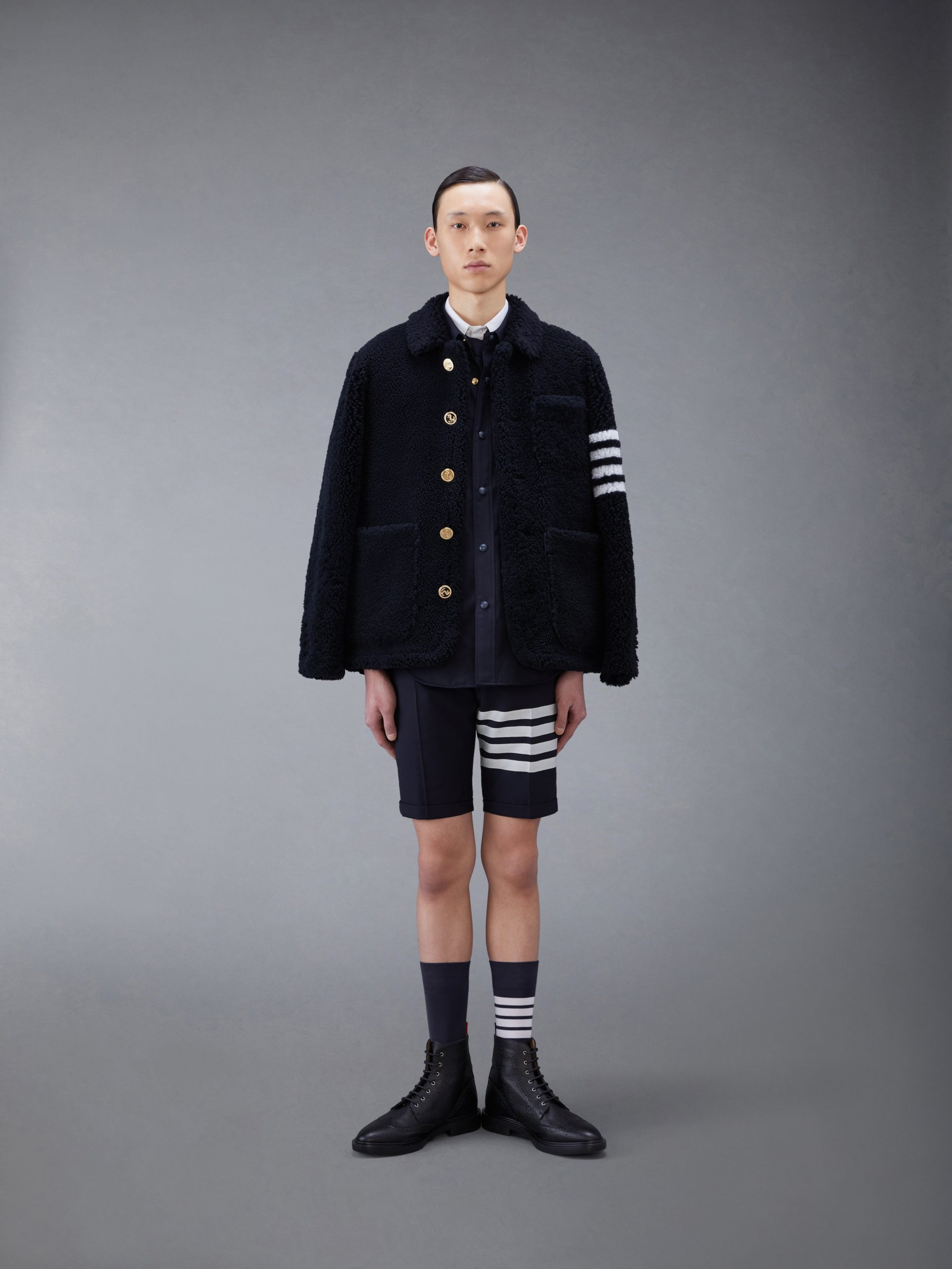 Plain Weave 4-Bar Shirt Jacket - Image 4