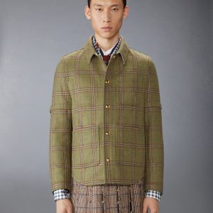 HUNTING TWEED ARMBAND UTILITY JACKET