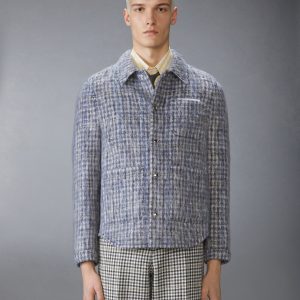 GUNCLUB CHECK HAIRY MOHAIR UTILITY JACKET