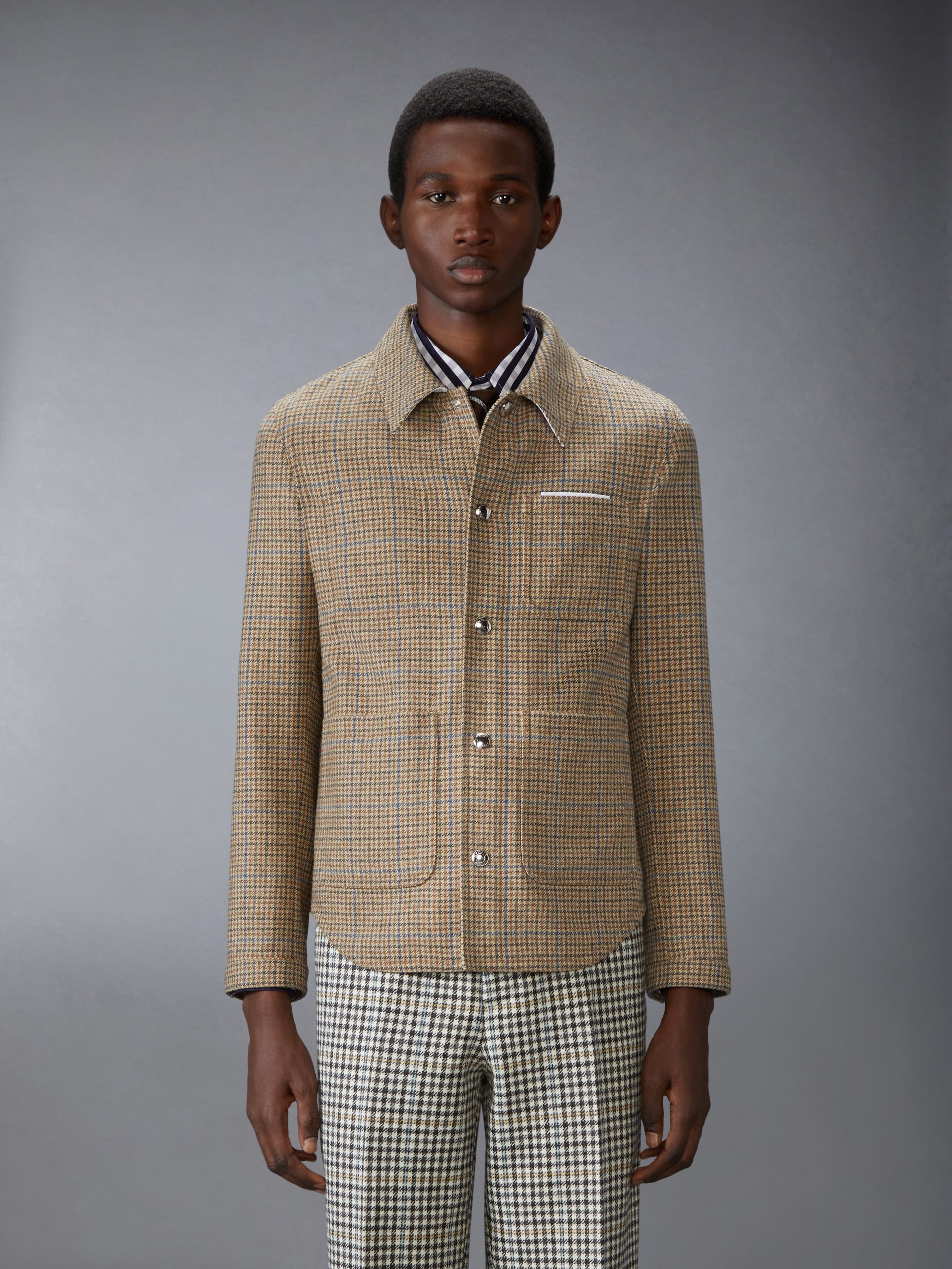 GUNCLUB CHECK CHEVIOT TWEED UTILITY JACKET