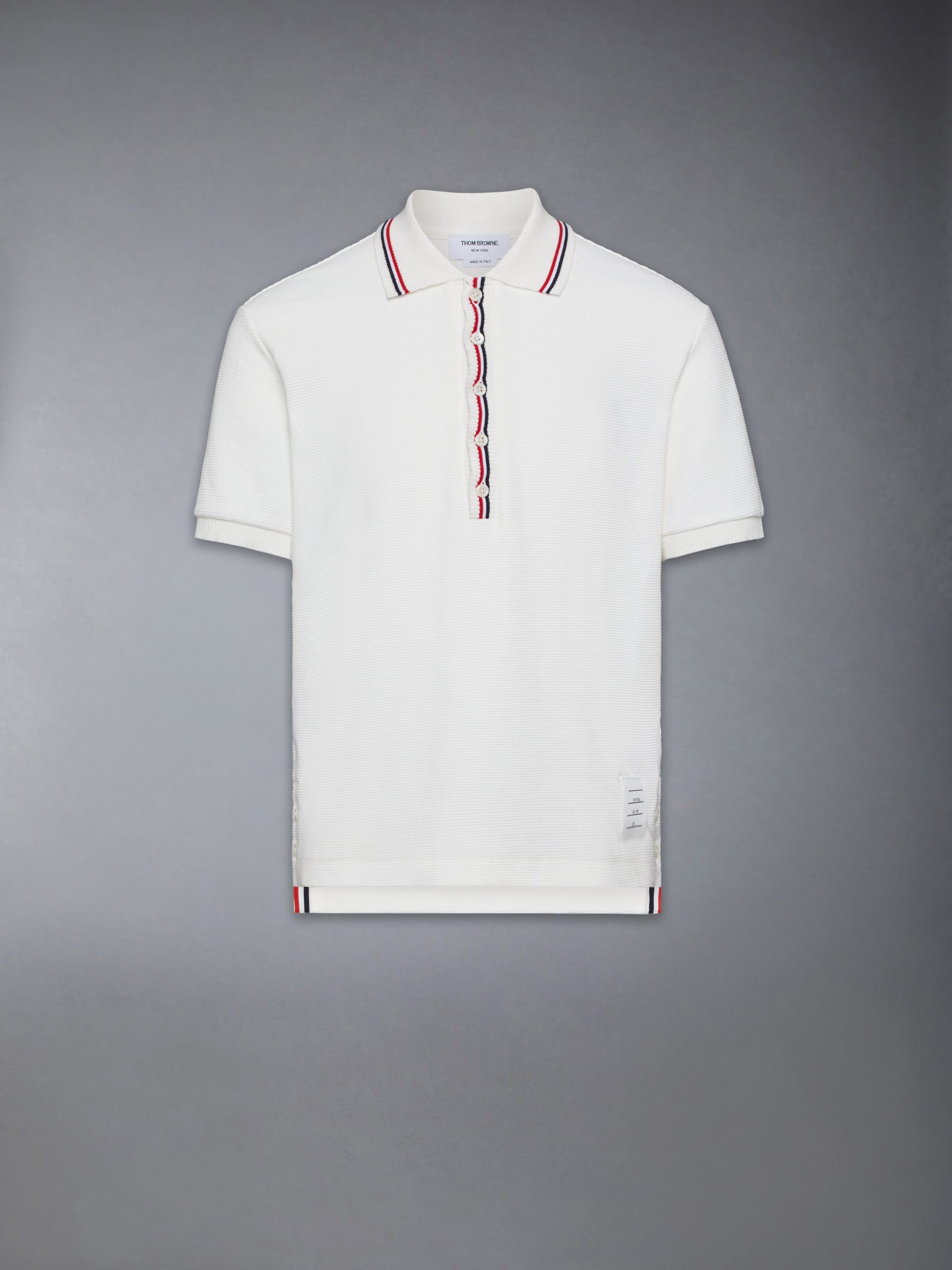 COTTON WAFFLE RIB CUFF POLO - Image 6