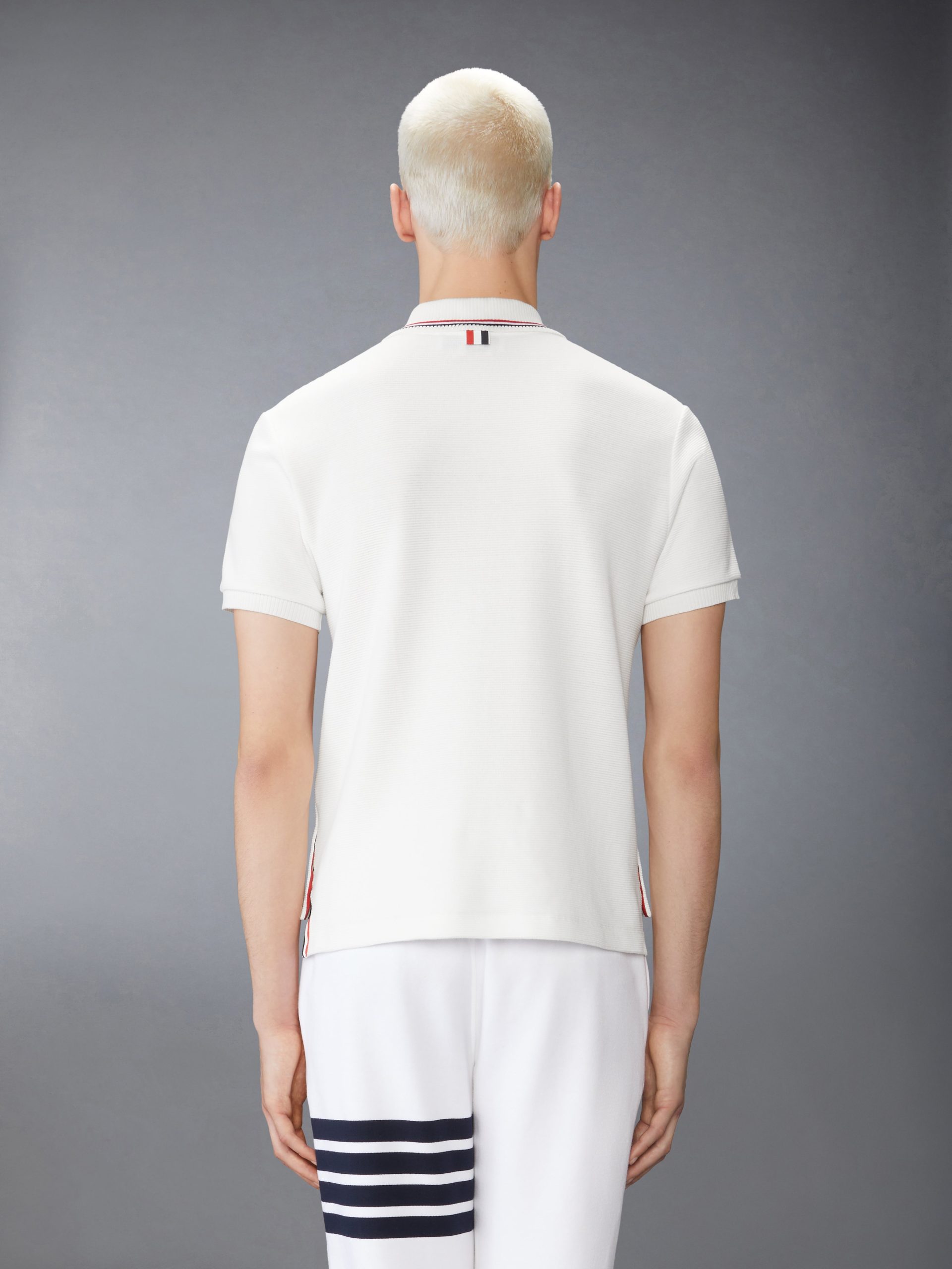 COTTON WAFFLE RIB CUFF POLO - Image 2