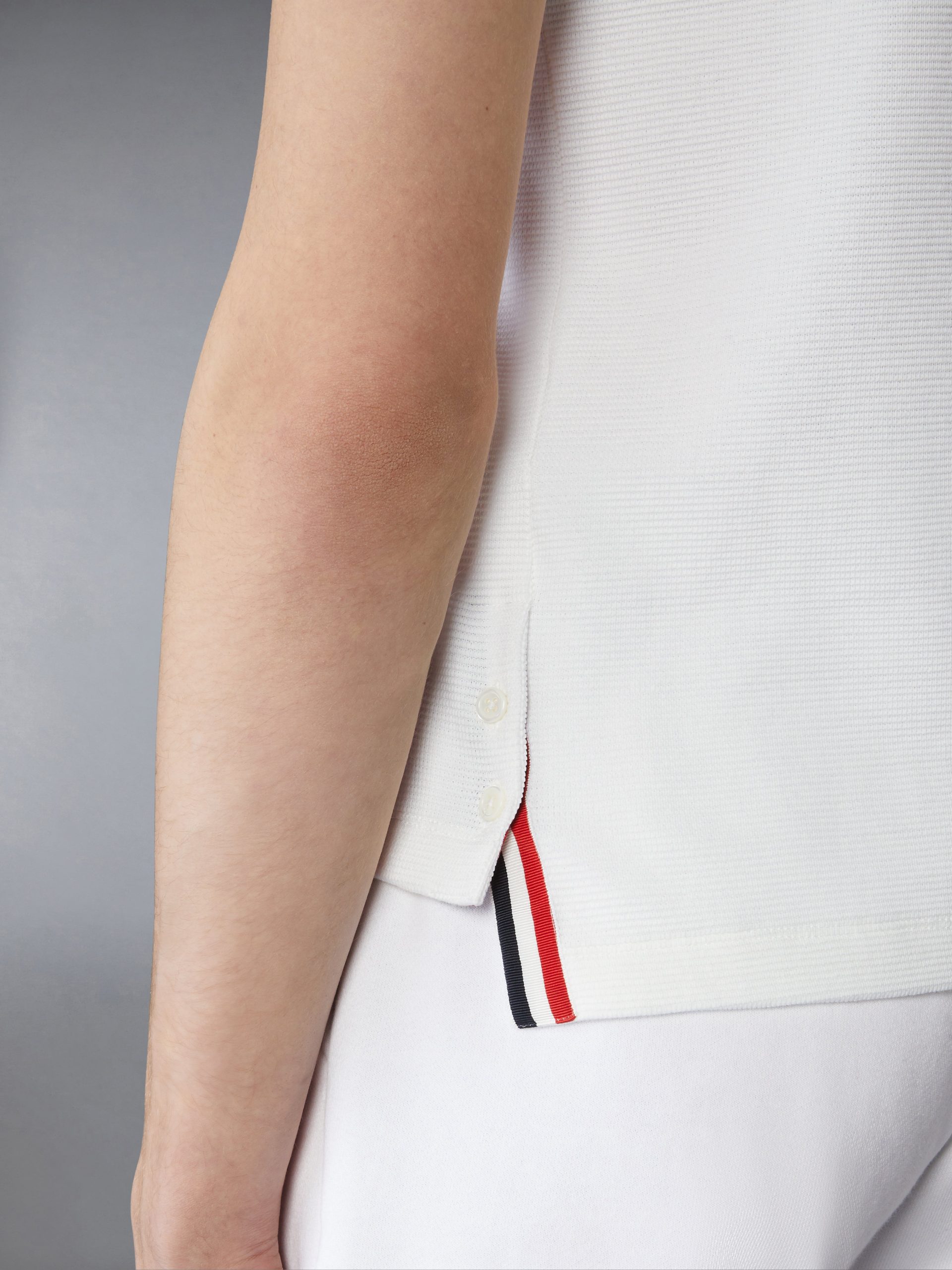 COTTON WAFFLE RIB CUFF POLO - Image 4