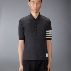 WOOL JERSEY 4-BAR POLO