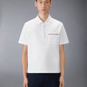 JERSEY RWB STRIPE OVERSIZED POLO