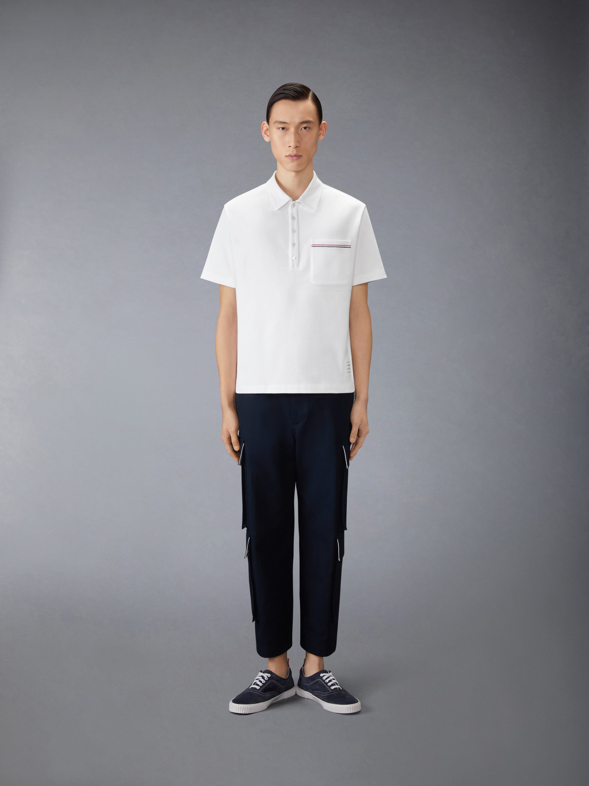 JERSEY RWB STRIPE OVERSIZED POLO - Image 3