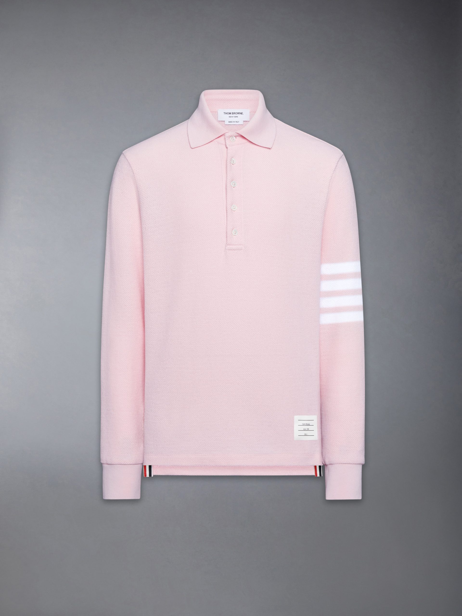 TEXTURED PIQUE 4-BAR LONG SLEEVE POLO - Image 6