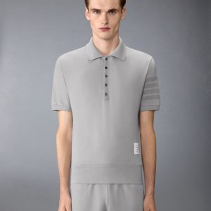 GARMENT OVERDYED JERSEY 4-BAR POLO