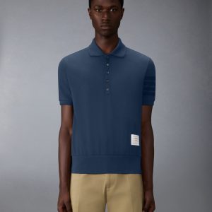 GARMENT OVERDYED JERSEY 4-BAR POLO