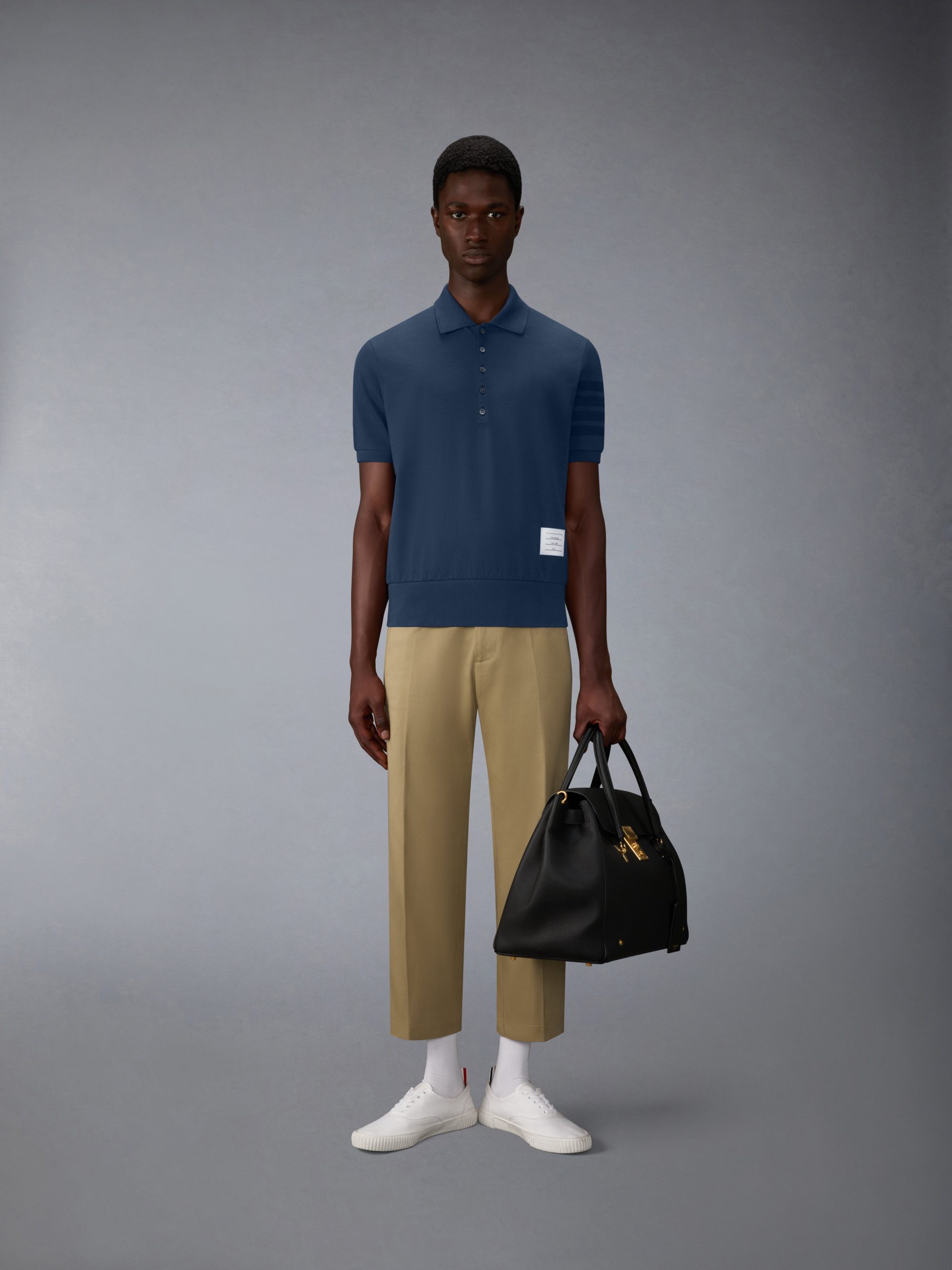 GARMENT OVERDYED JERSEY 4-BAR POLO - Image 3