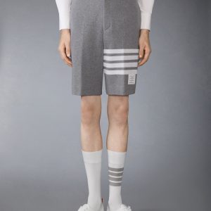 DOUBLE FACE KNIT 4-BAR BERMUDA SHORTS