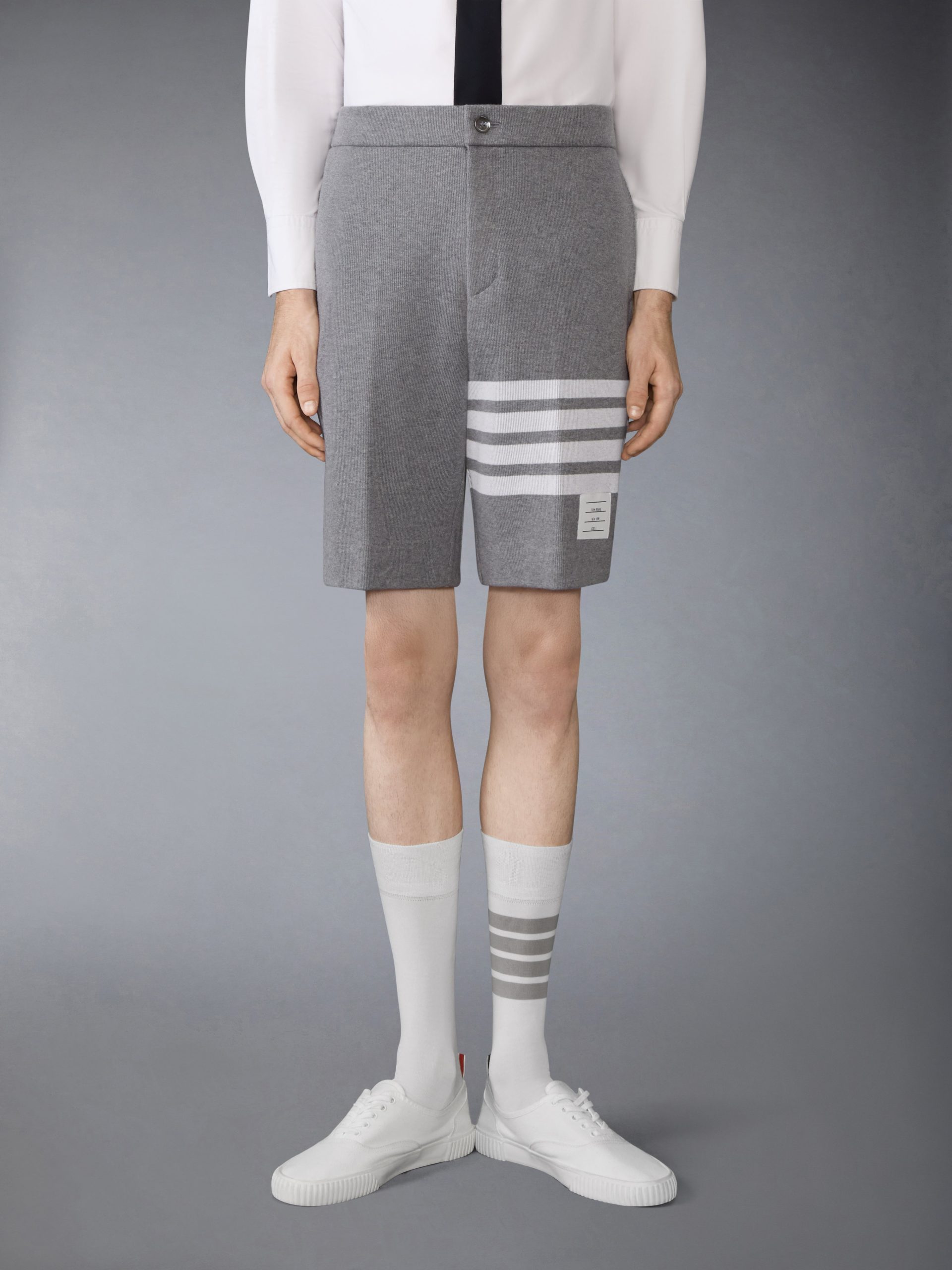 DOUBLE FACE KNIT 4-BAR BERMUDA SHORTS