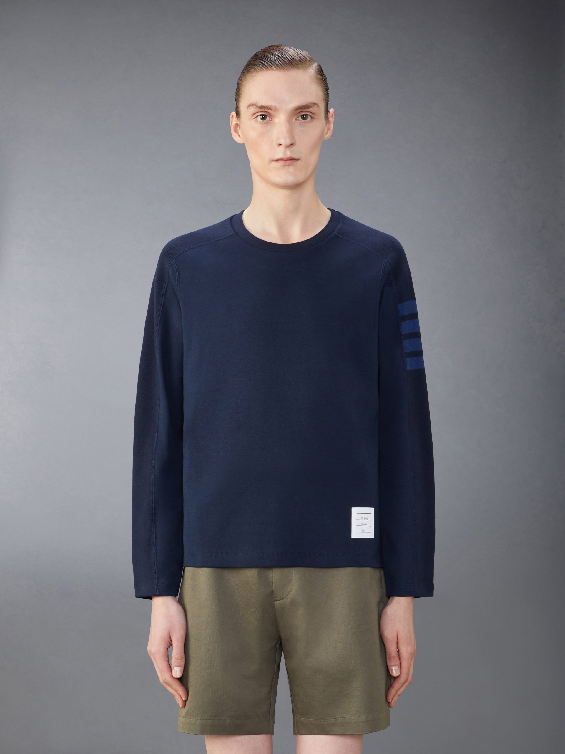 MILANO COTTON 4-BAR LONG SLEEVE TEE