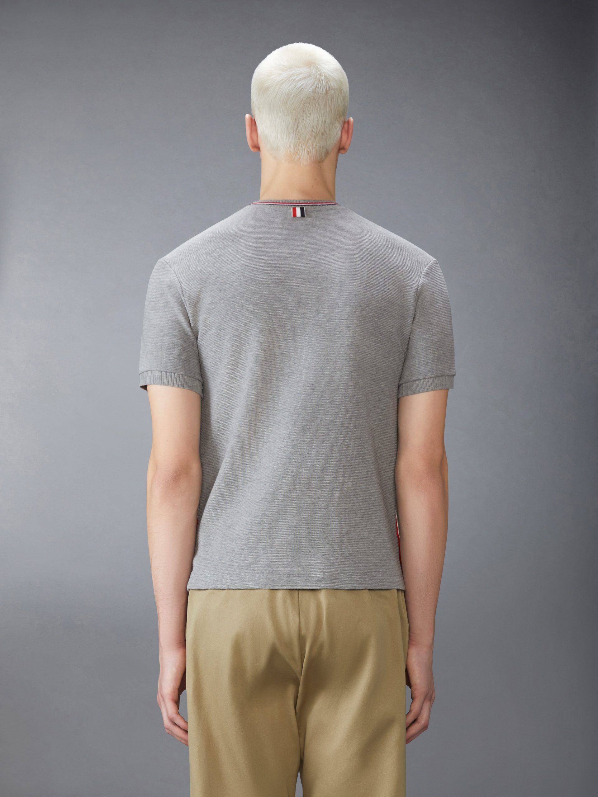 COTTON WAFFLE RIB CUFF TEE - Image 2