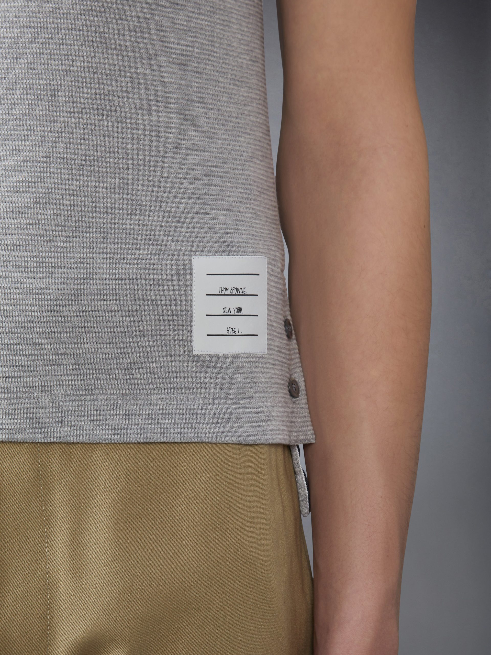 COTTON WAFFLE RIB CUFF TEE - Image 5