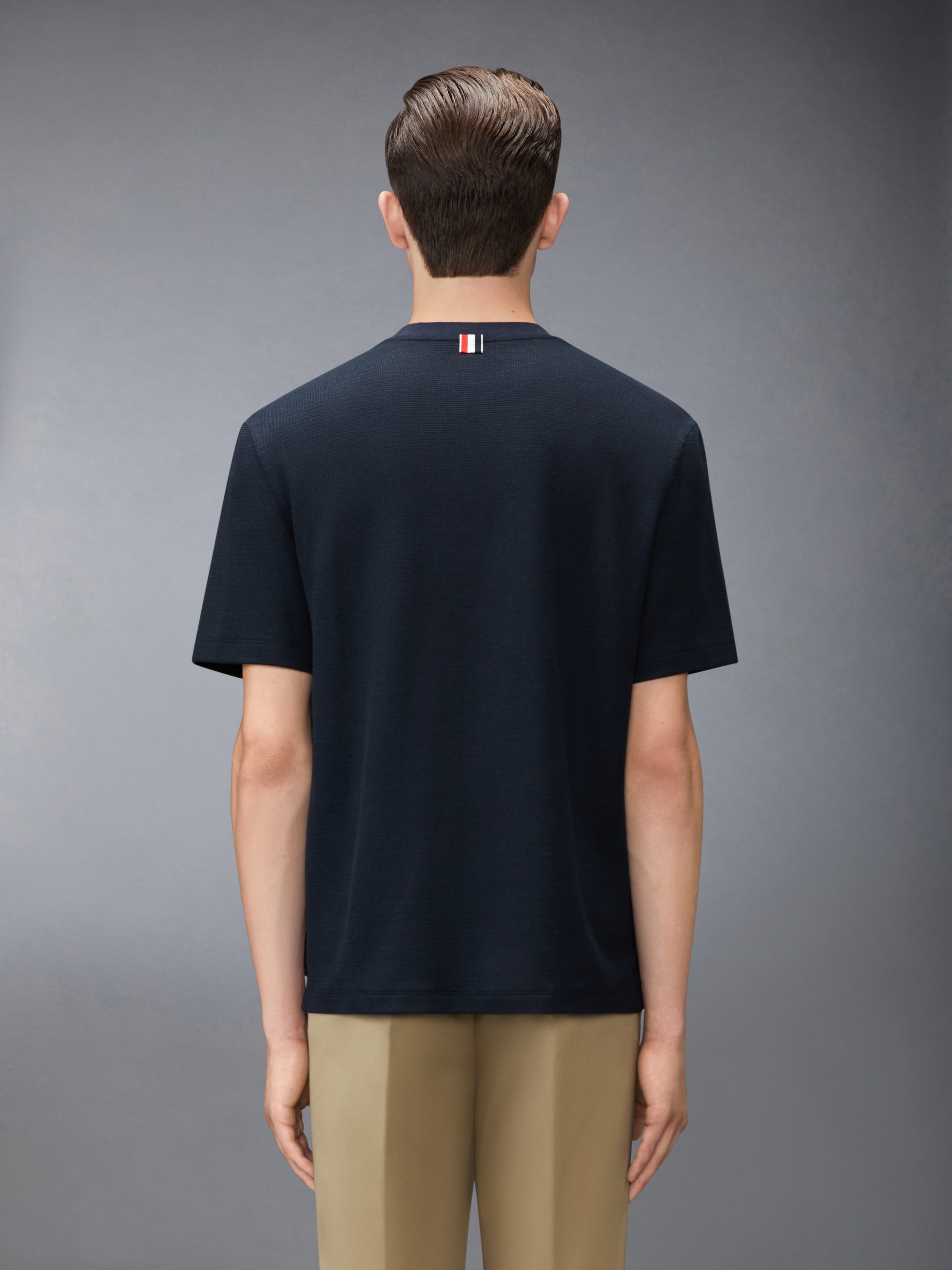 TEXTURED COTTON LINEN RWB EMBROIDERY TEE - Image 2