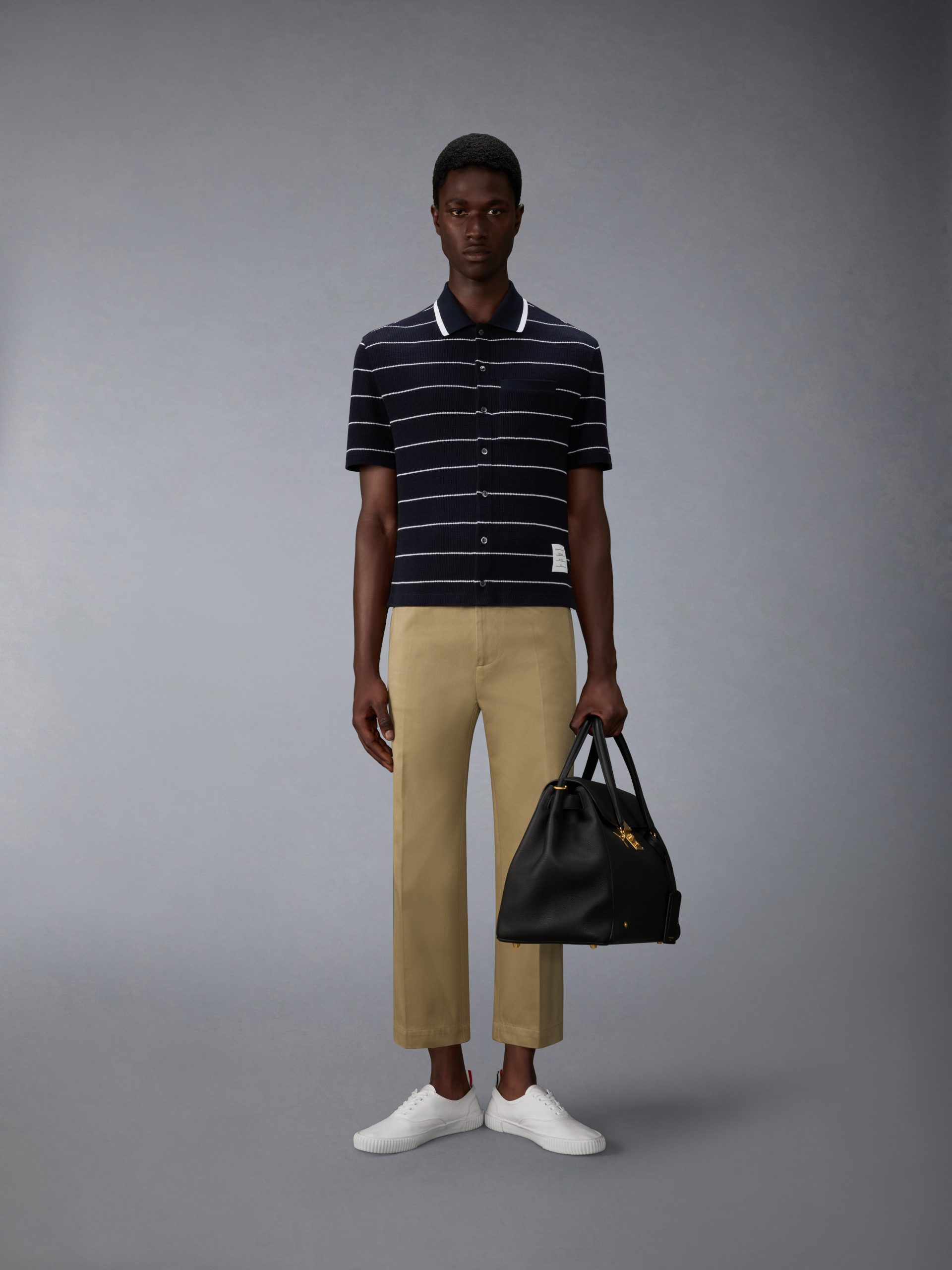 STRIPE WAFFLE SHORT SLEEVE SHIRT - Image 3