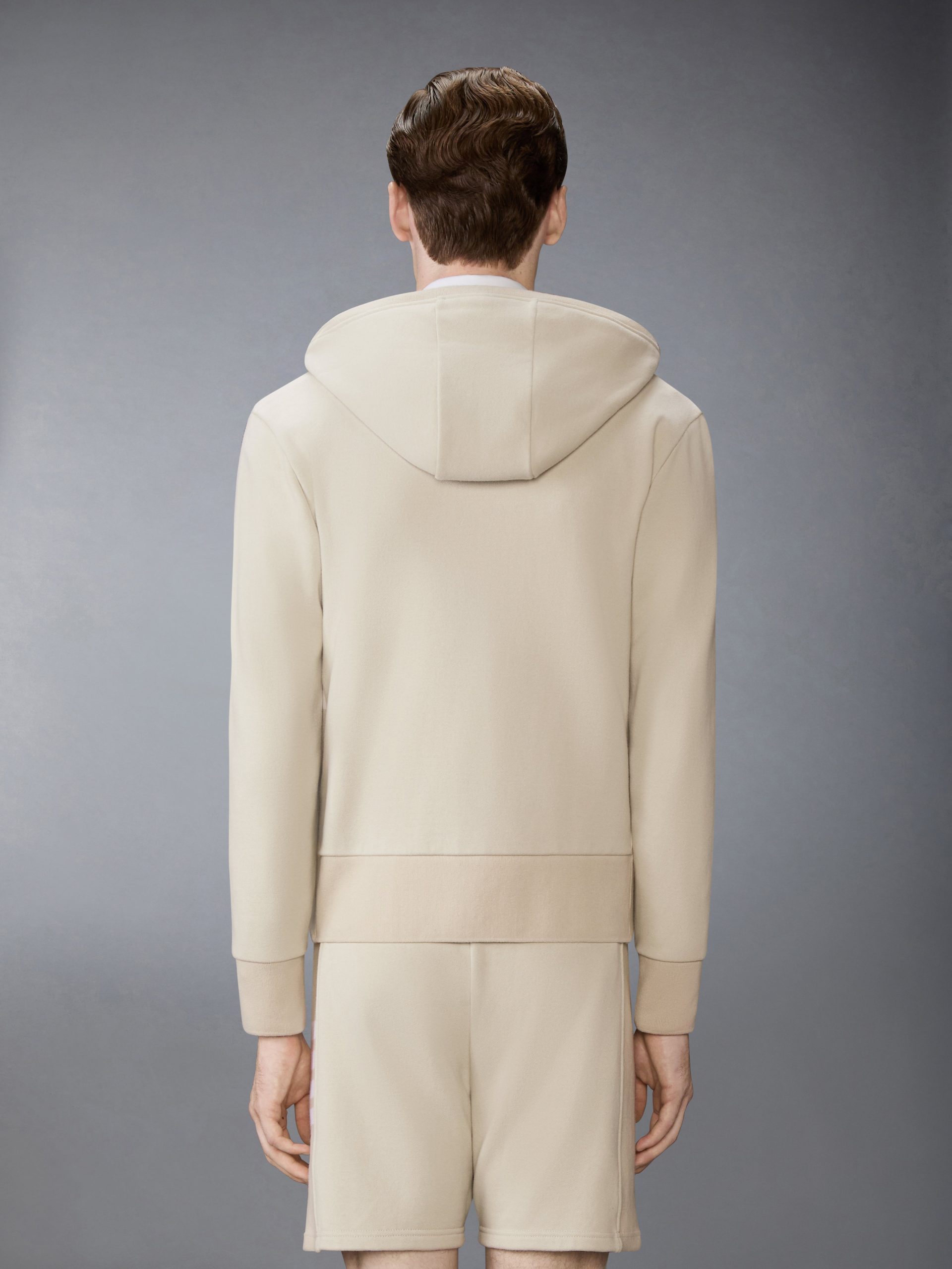 LOOPBACK JERSEY 4-BAR ZIP UP HOODIE - Image 2